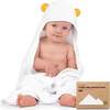 Cuddle Organic Baby Hooded Towel, Bear - Bath Towels - 1 - thumbnail