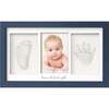 Duo Baby Handprint & Footprint Keepsake Frame, Midnight Blue - Frames - 1 - thumbnail