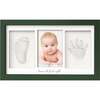 Duo Baby Handprint & Footprint Keepsake Frame, Hunter Green - Frames - 1 - thumbnail