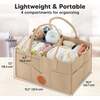 Original Baby Diaper Caddy Organizer for Nursery, Taupe - Diaper Bags - 2