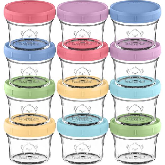 12pk Prep Glass Baby Food Storage Containers with Lids, Nord