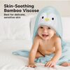 Cuddle Organic Baby Hooded Towel, Penguin - Towels - 3
