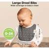 8-Pack Urban Drool Bibs Set for Baby Boys and Girls, Grayscale - Bibs - 2