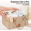Original Baby Diaper Caddy Organizer for Nursery, Taupe - Diaper Bags - 4