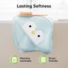 Cuddle Organic Baby Hooded Towel, Penguin - Towels - 6