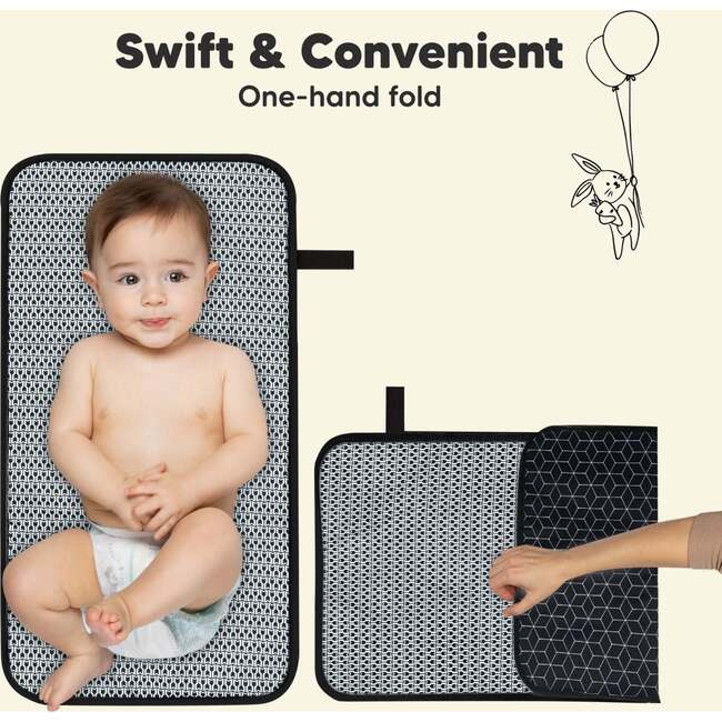 Swift Diaper Portable Changing Pad for Baby, Black Geo - Changing Pads - 5