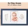 Duo Baby Handprint & Footprint Keepsake Frame, Midnight Blue - Frames - 7