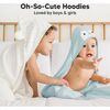 Cuddle Organic Baby Hooded Towel, Penguin - Towels - 7