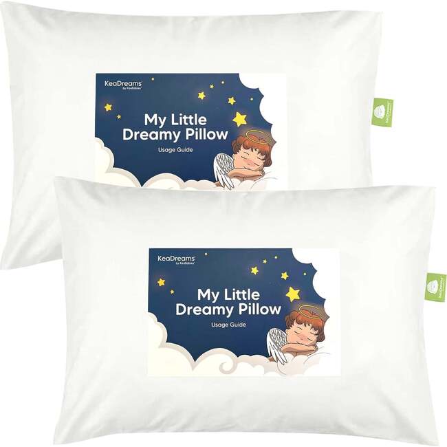 2-Pack Toddler Pillows for Sleeping 13X18, Soft White
