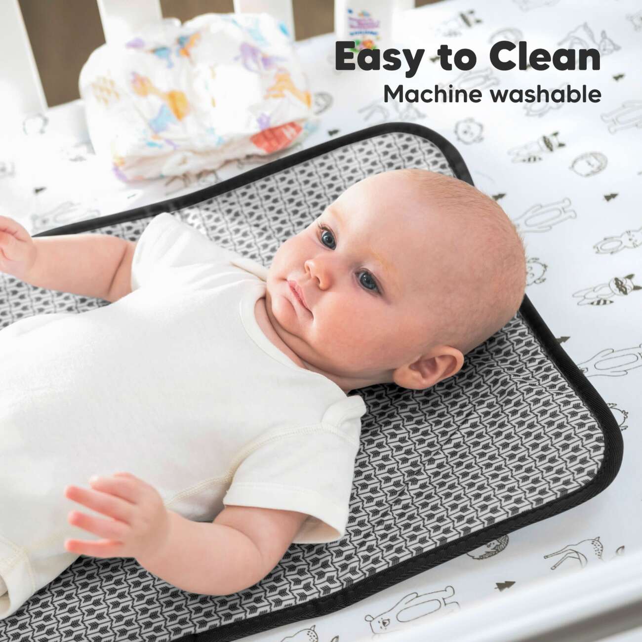 KeaBabies Portable Diaper Changing Pad and Waterproof Foldable