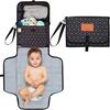 Ezee Diaper Changing Pad Portable, Black Geo - Changing Pads - 1 - thumbnail