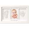 Duo Baby Handprint & Footprint Keepsake Frame, Alpine White - Wall Décor - 1 - thumbnail