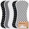5pk Urban Baby Burp Cloths for Baby Girls and Boys, MONOS - Burp Cloths - 1 - thumbnail