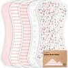 5pk Urban Baby Burp Cloths for Baby Girls and Boys, Sweet Charm - Burp Cloths - 1 - thumbnail