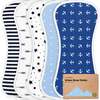 5pk Urban Baby Burp Cloths for Baby Girls and Boys, Adventurer - Burp Cloths - 1 - thumbnail