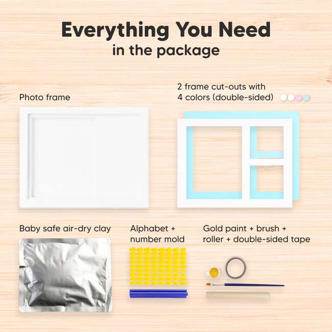 Solo Baby Hand and Footprint Kit, Alpine White - Frames - 3