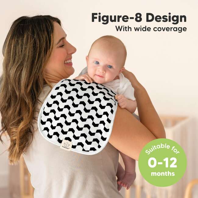 5pk Urban Baby Burp Cloths for Baby Girls and Boys, MONOS - Burp Cloths - 3