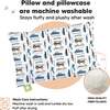 13X18 Toddler Pillow with Pillowcase for Sleeping, Vroom - Nursing Pillows - 4