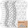 5pk Urban Baby Burp Cloths for Baby Girls and Boys, Grayscape - Burp Cloths - 1 - thumbnail