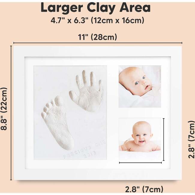 Solo Baby Hand and Footprint Kit, Alpine White - Frames - 4