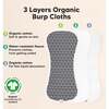 5pk Urban Baby Burp Cloths for Baby Girls and Boys, MONOS - Burp Cloths - 4