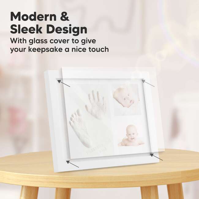 Solo Baby Hand and Footprint Kit, Alpine White - Frames - 5