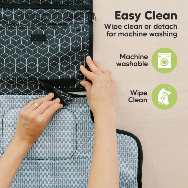 Ezee Diaper Changing Pad Portable, Black Geo - Changing Pads - 6