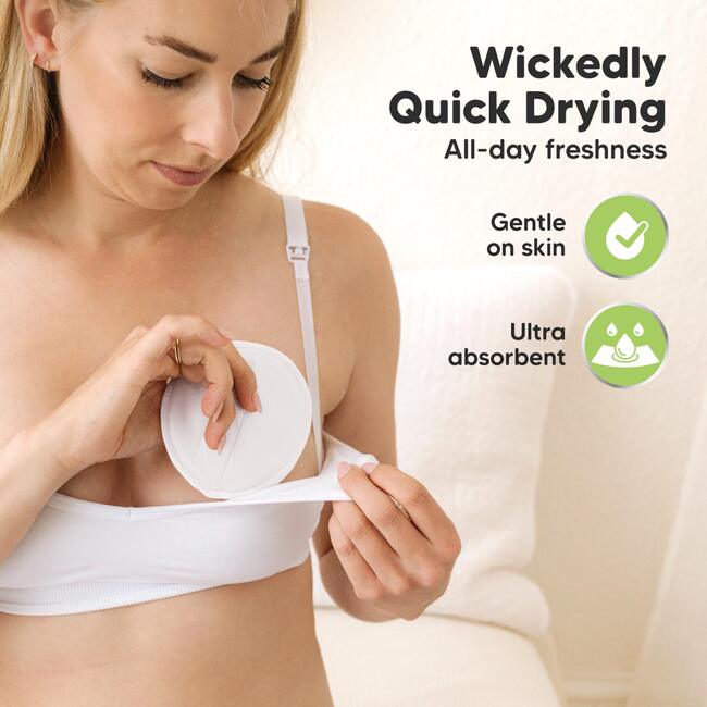 Women’s Comfy Organic Nursing Pads for Breastfeeding, Soft White - Nursing Covers - 6