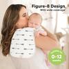 5pk Urban Baby Burp Cloths for Baby Girls and Boys, Grayscape - Burp Cloths - 3