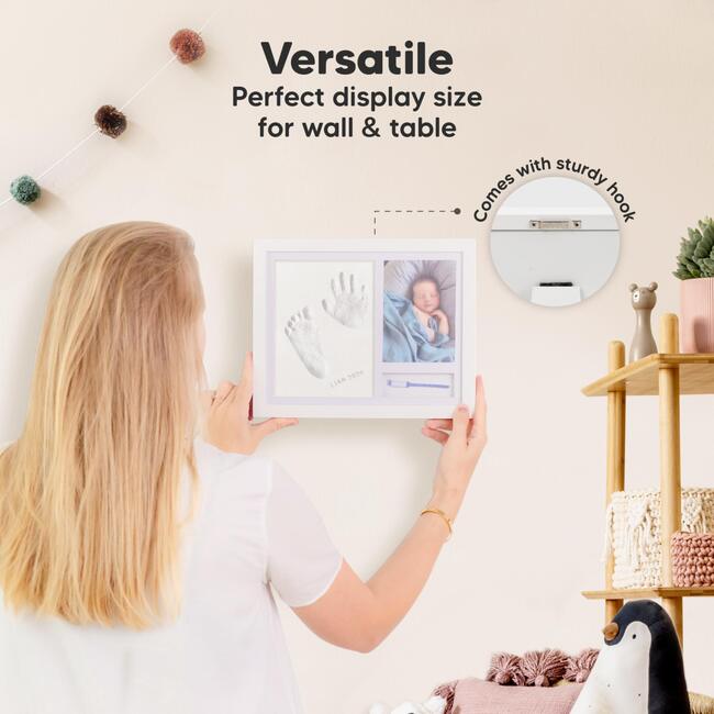 Noel Baby Handprint & Footprint Keepsake Frame, Alpine White - Frames - 6
