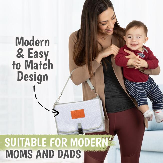 Ezee Diaper Changing Pad Portable, Gray Mod - Changing Pads - 7