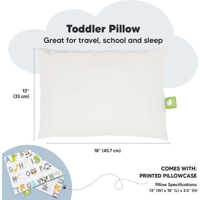 13X18 Toddler Pillow with Pillowcase for Sleeping, KeaABC - Nursing Pillows - 3
