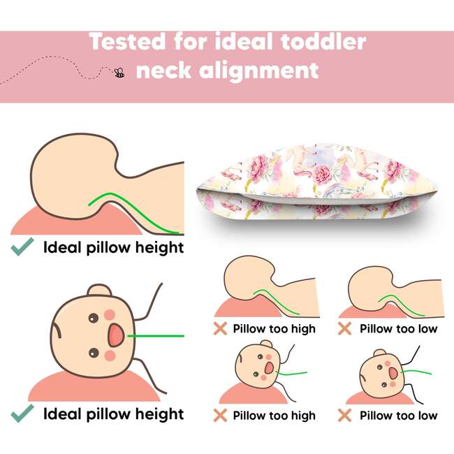 13X18 Toddler Pillow with Pillowcase for Sleeping, Fantasy - Nursing Pillows - 6