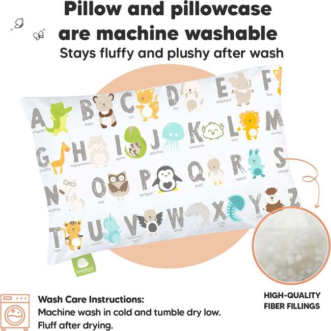 13X18 Toddler Pillow with Pillowcase for Sleeping, KeaABC - Nursing Pillows - 4