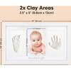 Duo Baby Handprint & Footprint Keepsake Frame, Alpine White - Wall Décor - 7