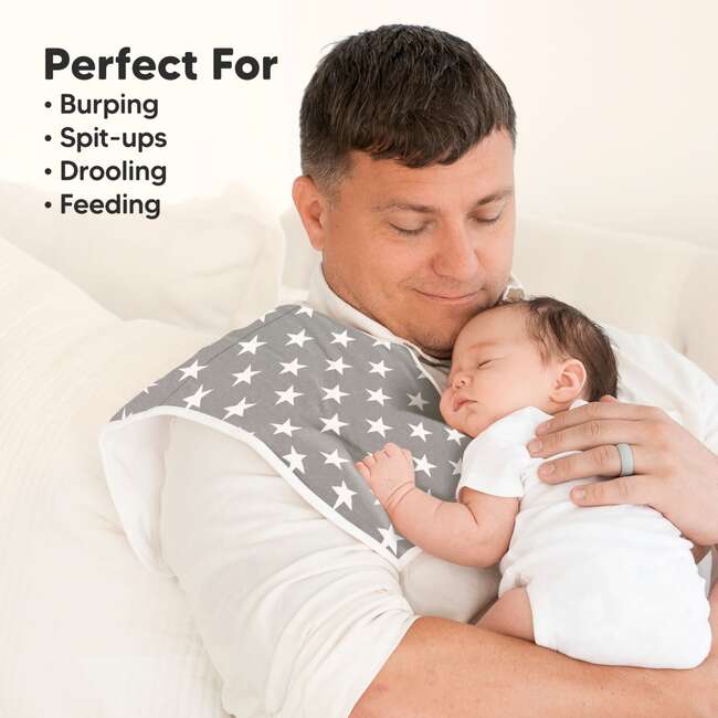 5pk Urban Baby Burp Cloths for Baby Girls and Boys, Grayscape - Burp Cloths - 5