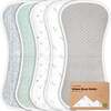 5pk Urban Baby Burp Cloths for Baby Girls and Boys, Nordic - Bibs - 1 - thumbnail