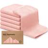 6pk Deluxe Organic Baby Washcloths for Newborn, Blush Pink - Burp Cloths - 1 - thumbnail