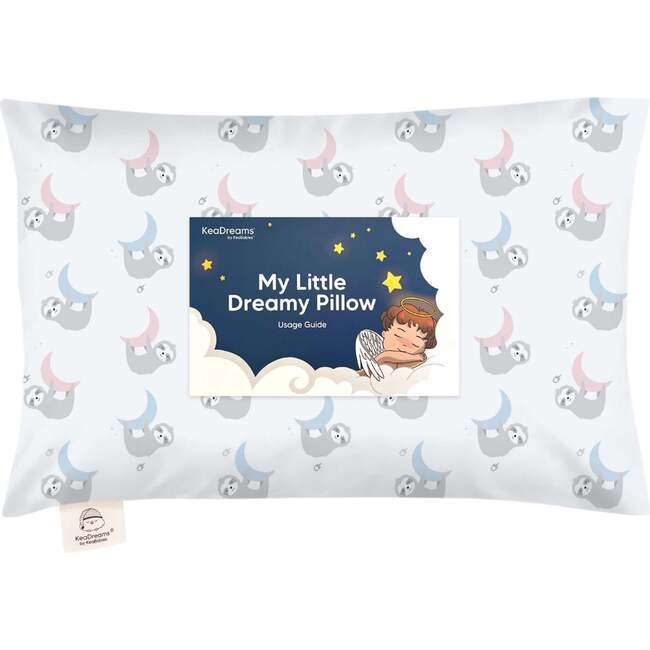 13X18 Toddler Pillow with Pillowcase for Sleeping, Moon Sloth
