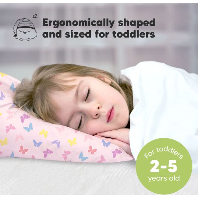 13X18 Toddler Pillow with Pillowcase for Sleeping, Flutter - Nursing Pillows - 2