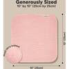 6pk Deluxe Organic Baby Washcloths for Newborn, Blush Pink - Burp Cloths - 4