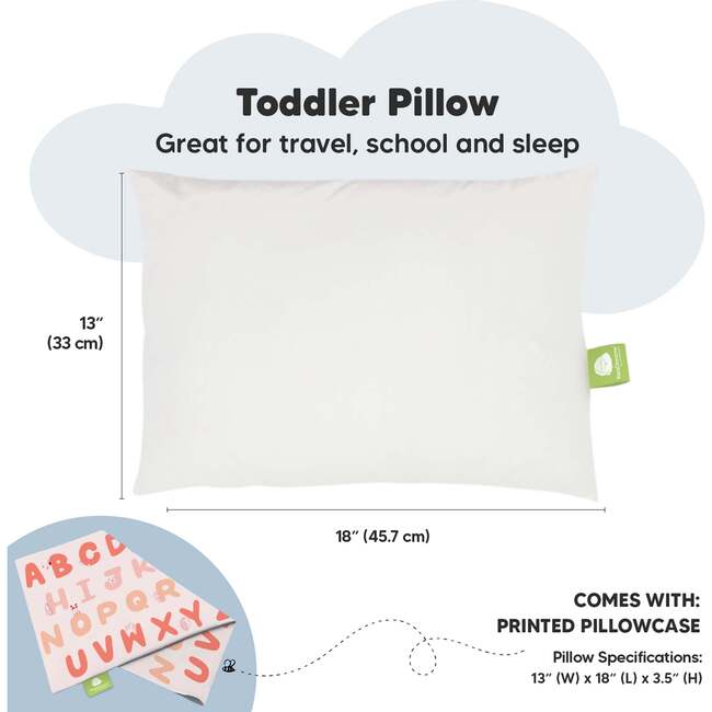13X18 Toddler Pillow with Pillowcase for Sleeping, KeaABC Sakura - Nursing Pillows - 3