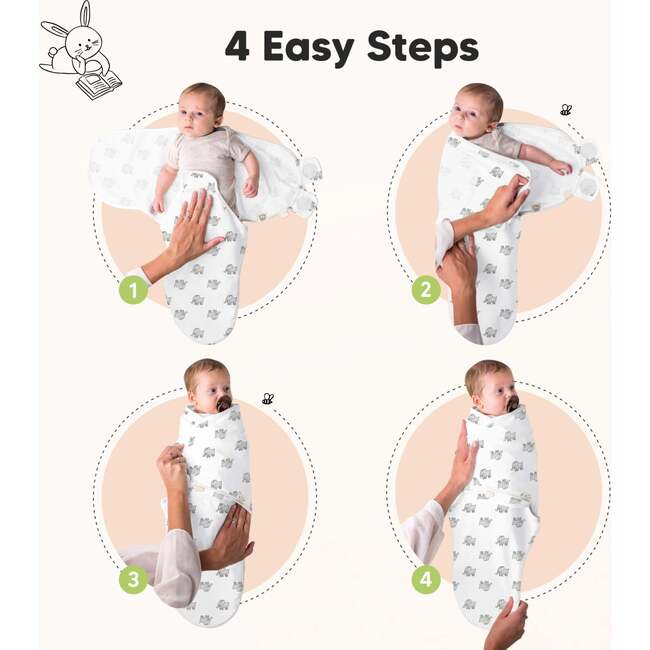 3-Pack Soothe Baby Swaddle Sacks 0-3 Months, The Wild 2 - Swaddles - 3