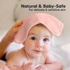 6pk Deluxe Organic Baby Washcloths for Newborn, Blush Pink - Burp Cloths - 5