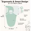 3-Pack Soothe Baby Swaddle Sacks 0-3 Months, Sage - Swaddles - 2