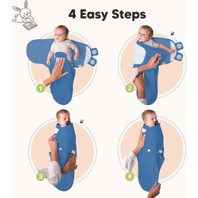 3-Pack Soothe Baby Swaddle Sacks 0-3 Months, Frost - Swaddles - 3