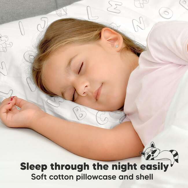 13X18 Toddler Pillow with Pillowcase for Sleeping, ABC Land - Pillows - 7
