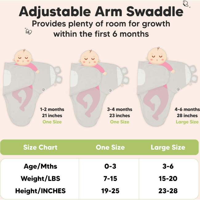 3-Pack Soothe Baby Swaddle Sacks 0-3 Months, The Wild 2 - Swaddles - 6