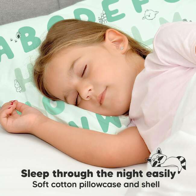 13X18 Toddler Pillow with Pillowcase for Sleeping, KeaABC Mint - Nursing Pillows - 7