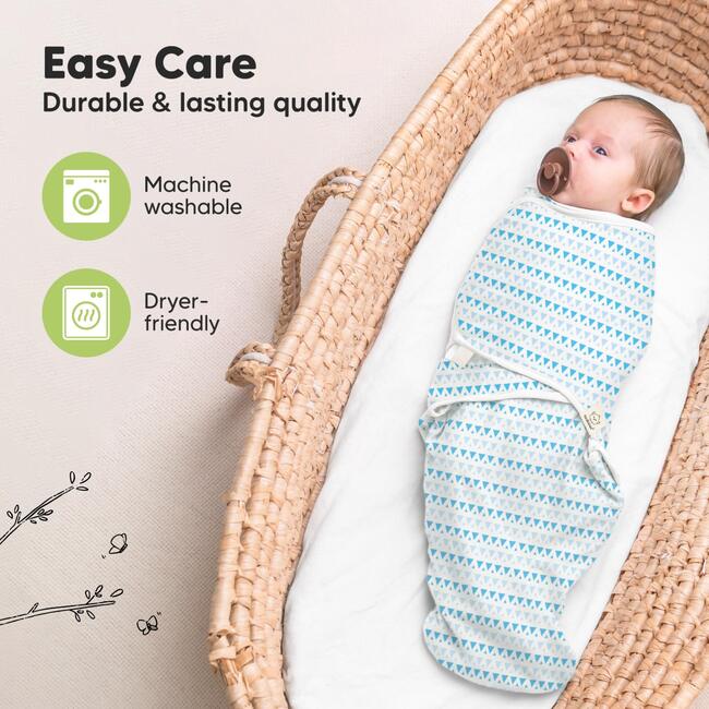 3-Pack Soothe Baby Swaddle Sacks 0-3 Months, Storm - Swaddles - 7